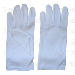 Gants maçonniques blancs pur coton – Misura 7