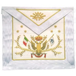 Grembiule massonico in pelle – RSAA – 33° grado – Bandiera italiana