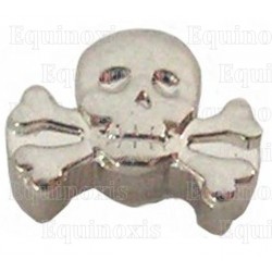 Spilla massonica – Cranio – Metallo argentato