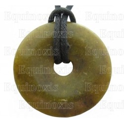 Ciondolo con gemma – Donut – Giada verde