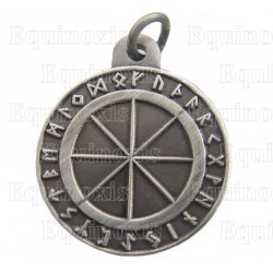 Ciondolo simbolico – Ruota runica – Metallo argentato